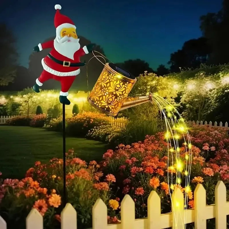 Solar Santa Watering-Can Fairy Light