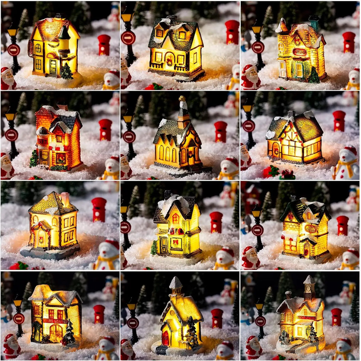 Christmas Village House Figurines