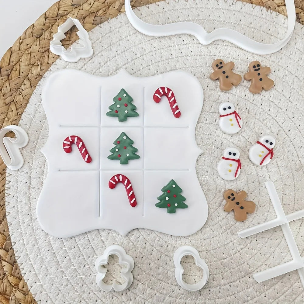 Christmas Tic-Tac-Toe Cookie Cutters — Set of 6