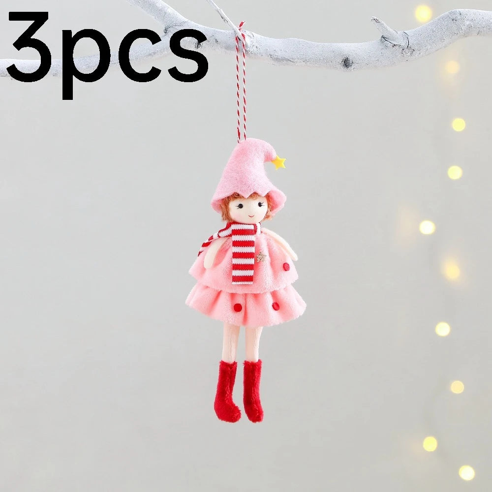Tiered-Skirt Angel Ornaments — Set of 3
