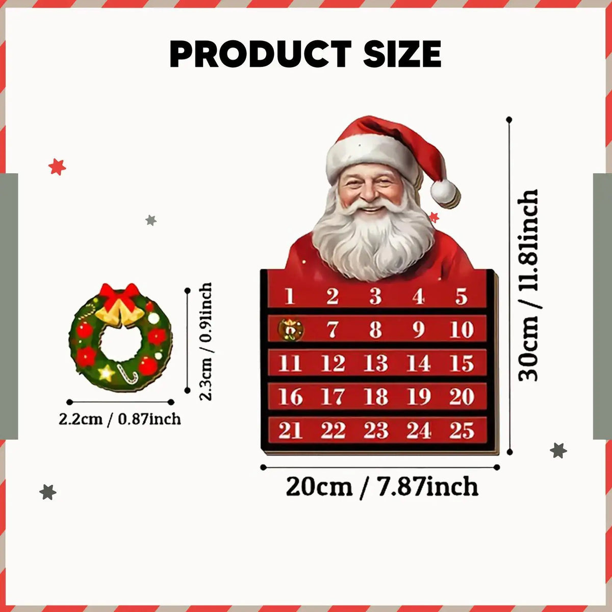 Snowman Wooden Christmas Countdown