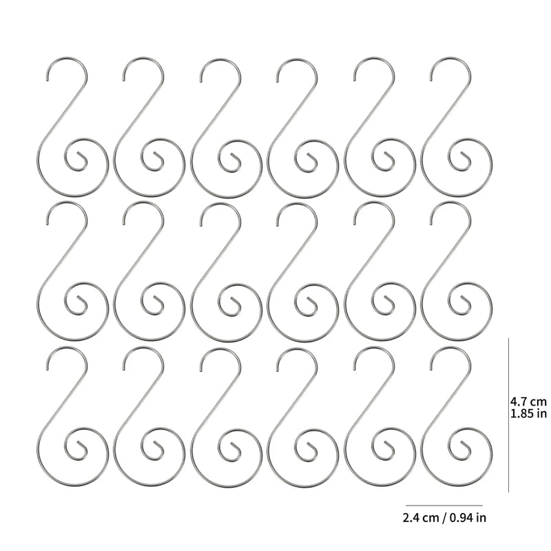 Metal S-Hook Christmas Ornament Hangers