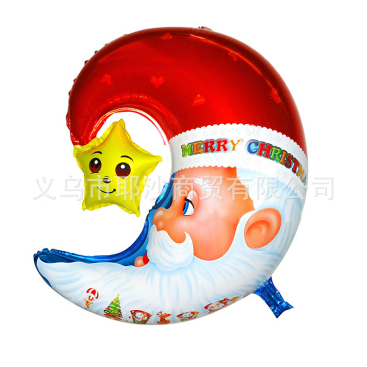 Santa Balloon - Christmas Party Aluminum Foil Decoration