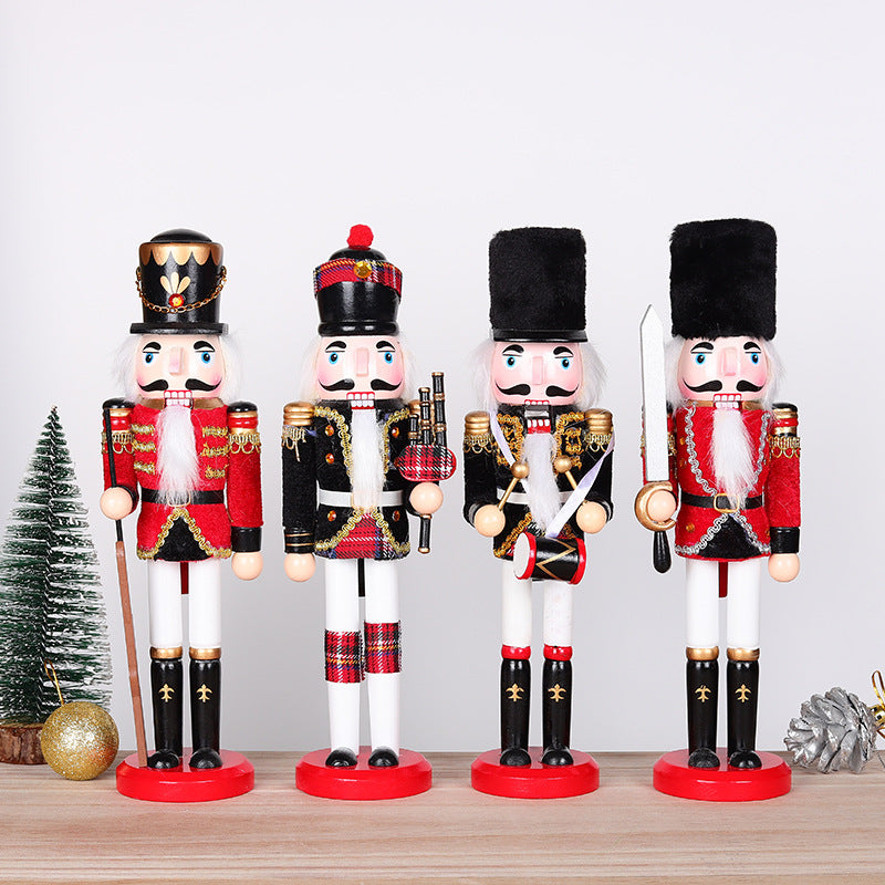 30CM Nutcracker Cloth-Wood Craft for Home Decor