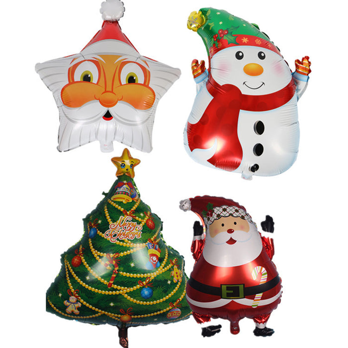 Santa Balloon - Christmas Party Aluminum Foil Decoration