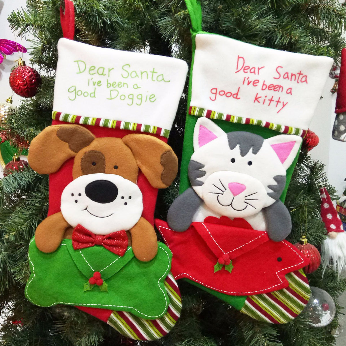 Christmas Stocking Gift Bags for Pets (Dog & Cat)