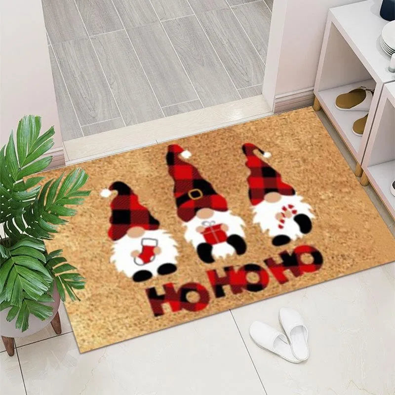 Christmas Gnome Doormat for Indoor and Outdoor Use