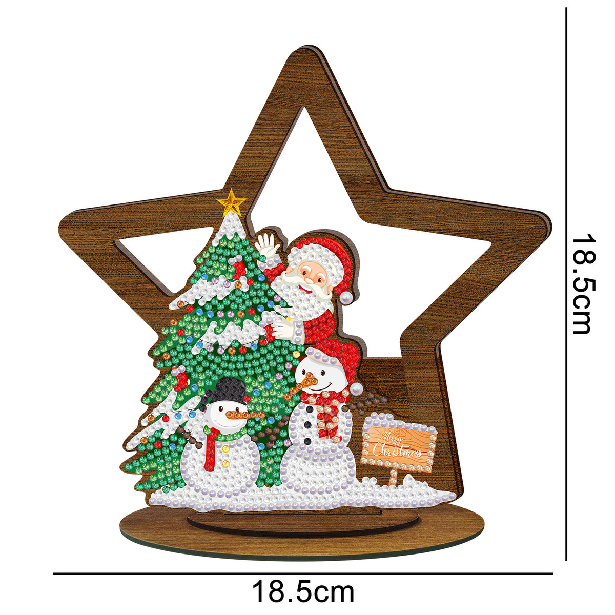 DIY Wooden Diamond Art Display for Christmas Decor