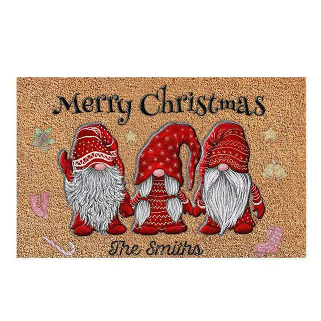 Christmas Gnome Doormat for Indoor and Outdoor Use