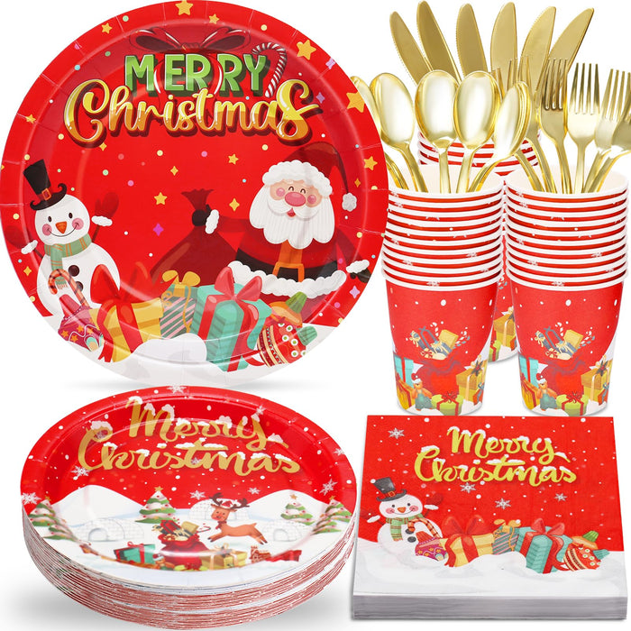 175-Piece Christmas Tableware Set for 25
