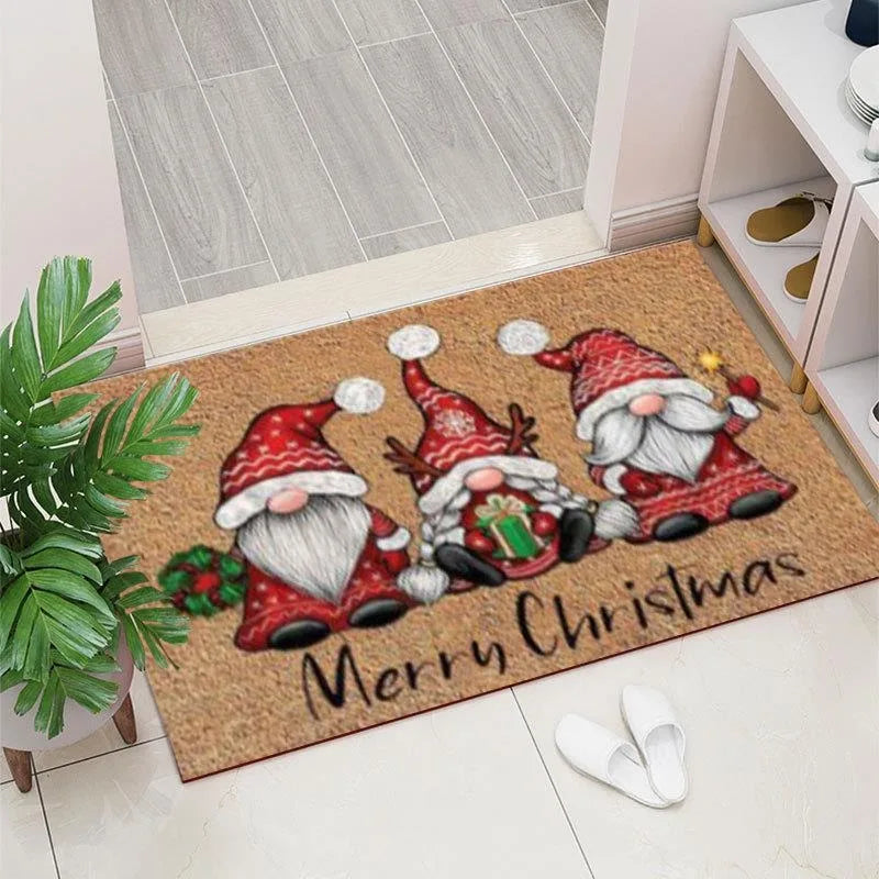 Christmas Gnome Doormat for Indoor and Outdoor Use
