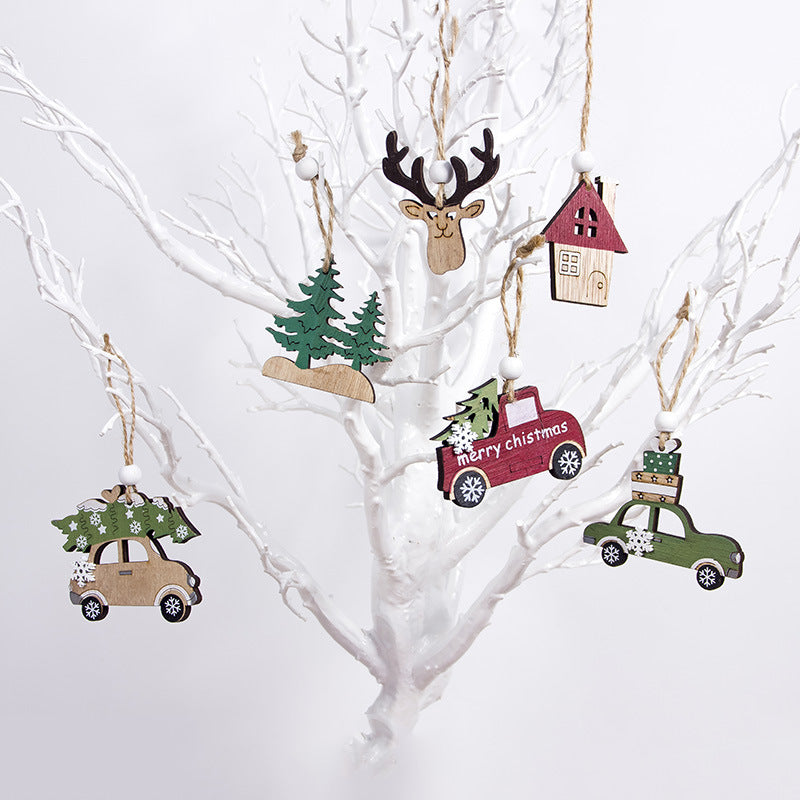 Wooden Christmas Decor Hanging Ornament - Creative Reindeer