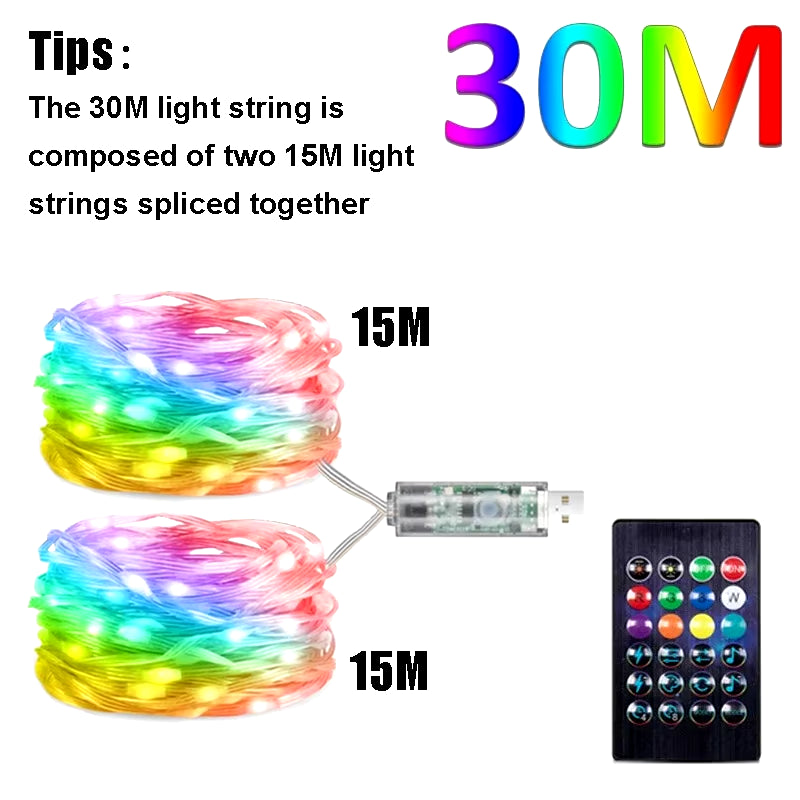 Bluetooth RGB Christmas Fairy Lights