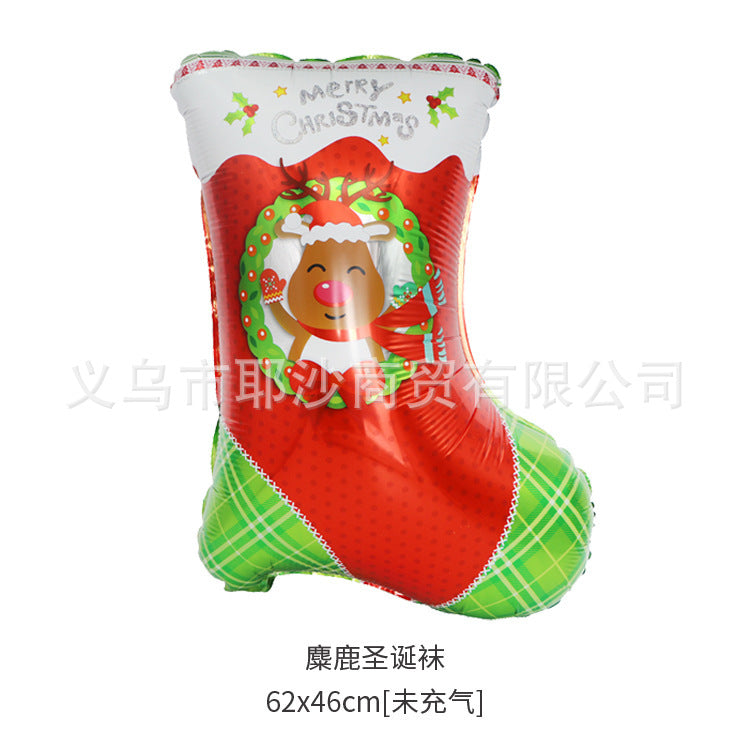 Santa Balloon - Christmas Party Aluminum Foil Decoration