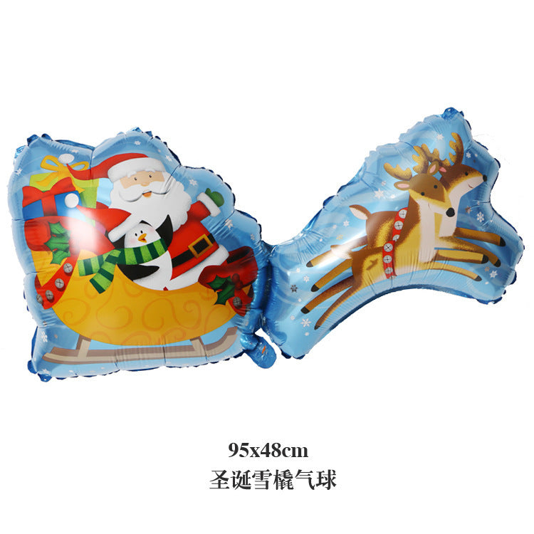 Santa Balloon - Christmas Party Aluminum Foil Decoration