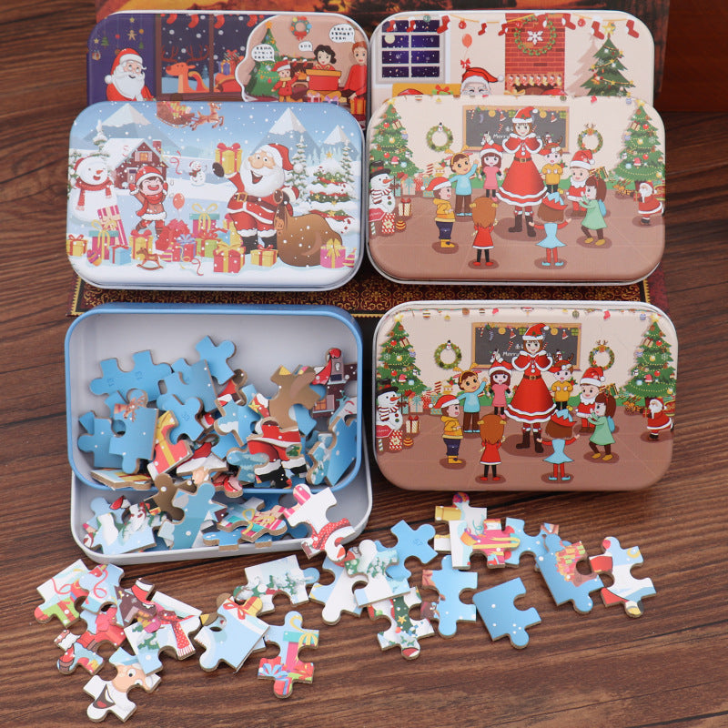 DIY Christmas Puzzle Gift Set for Kids (60 Pieces)