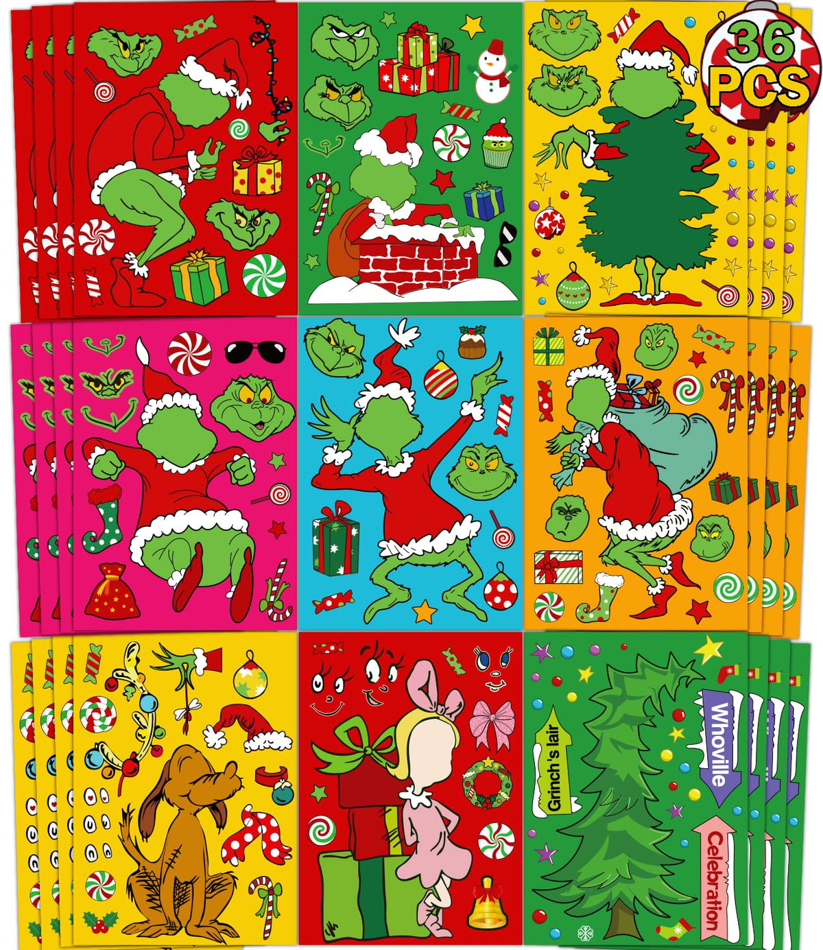 Make-Your-Own Christmas Stickers — 36-Piece Set