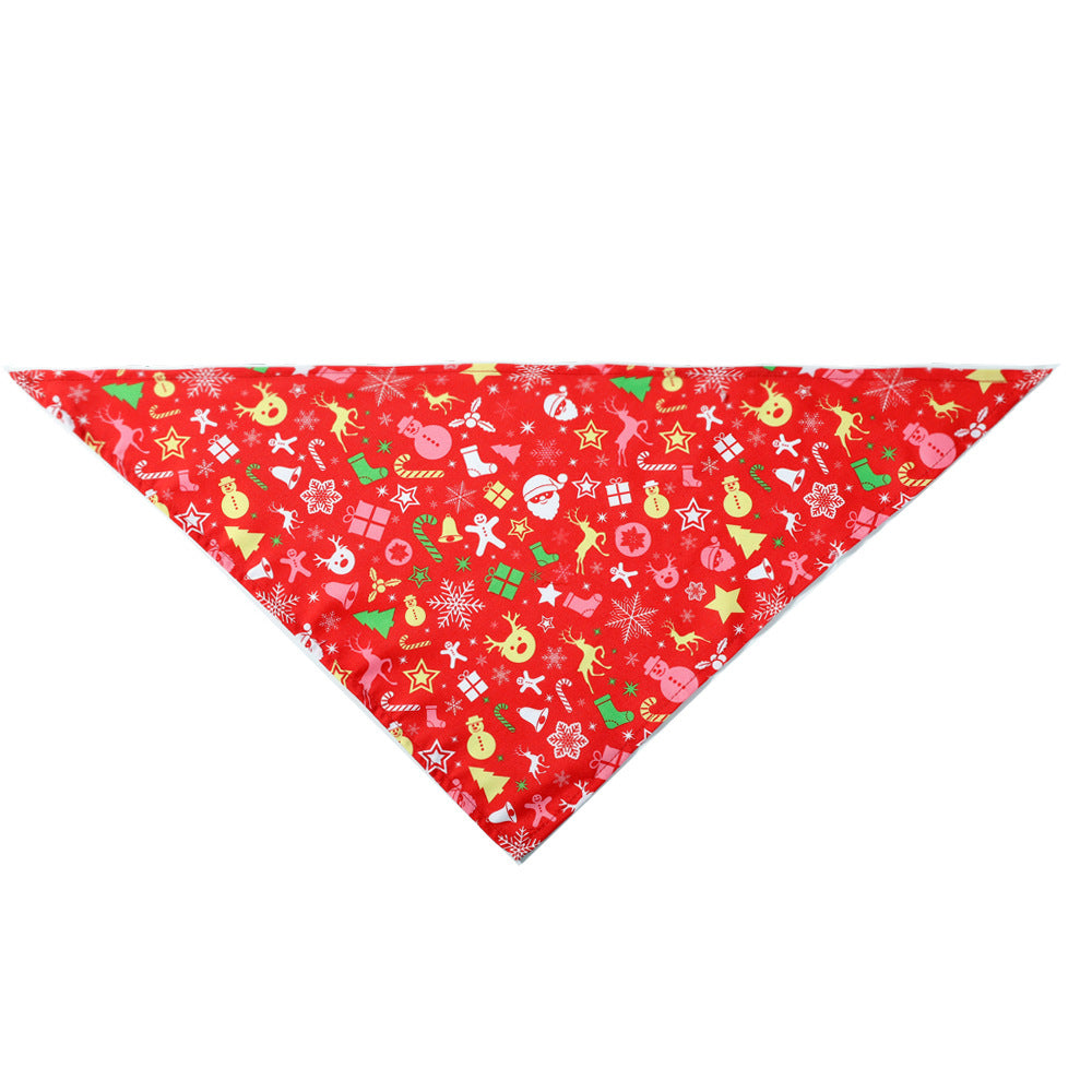 Christmas Pet Scarf - Triangle Design for Dogs & Cats