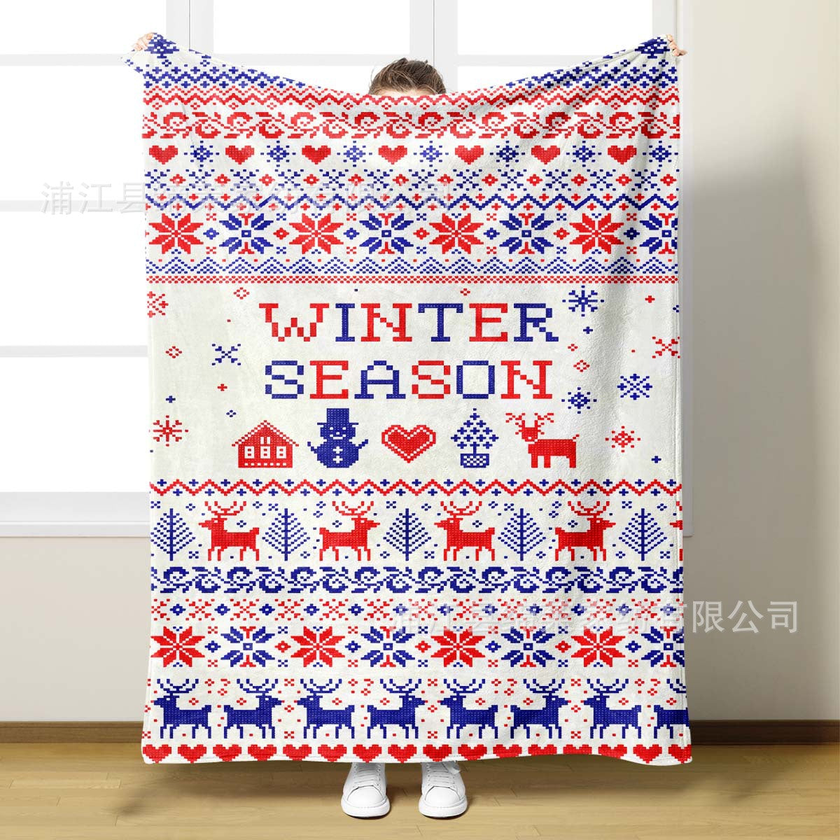 3D Digital Print Christmas Fleece Blanket for Decor