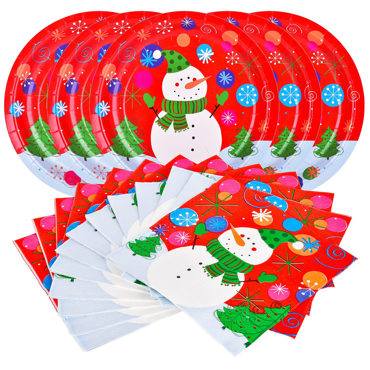 Snowman Christmas Party Tableware
