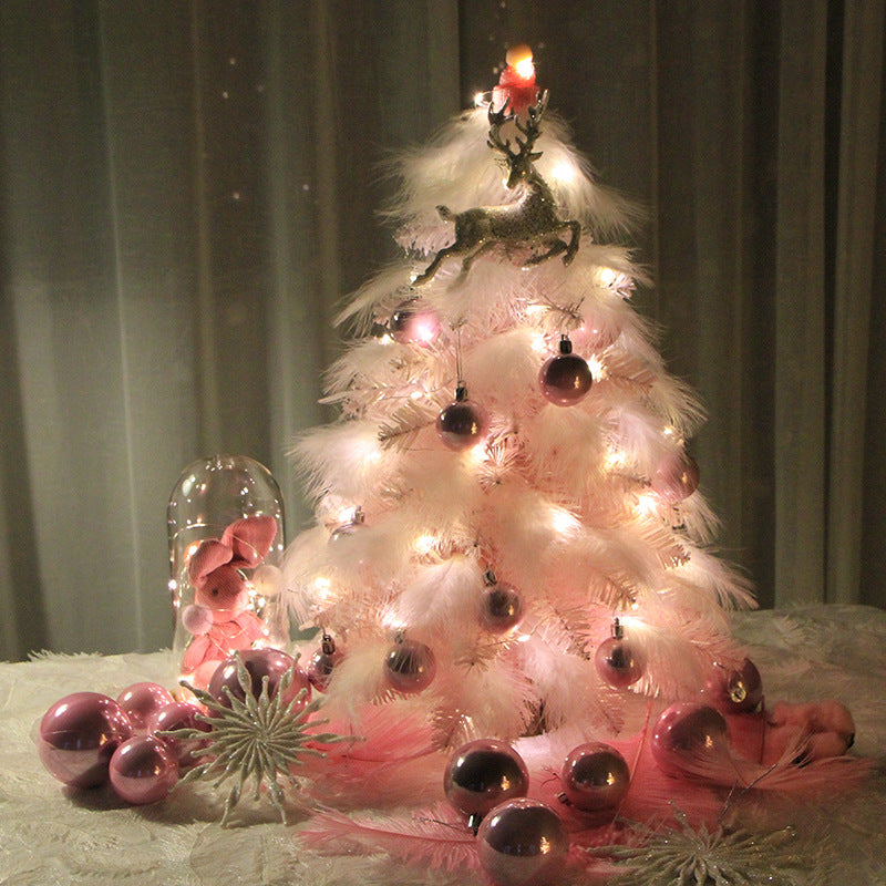 Pink Feather Christmas Tree Decoration