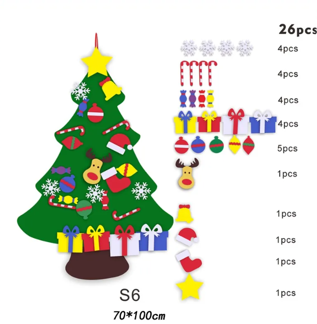 DIY 3D Felt Christmas Tree Craft Kit