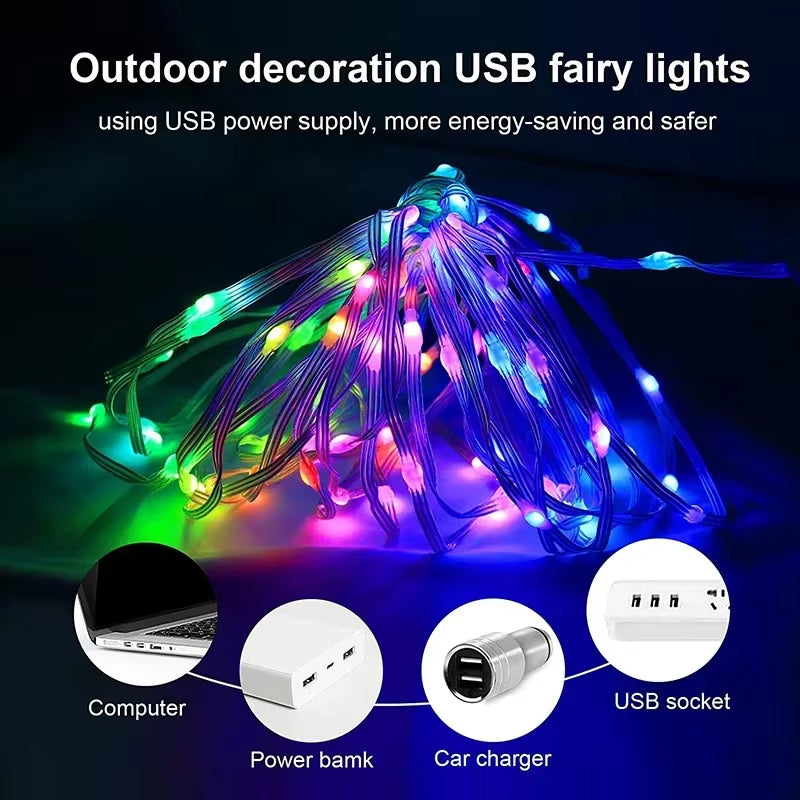 Bluetooth RGB Christmas Fairy Lights