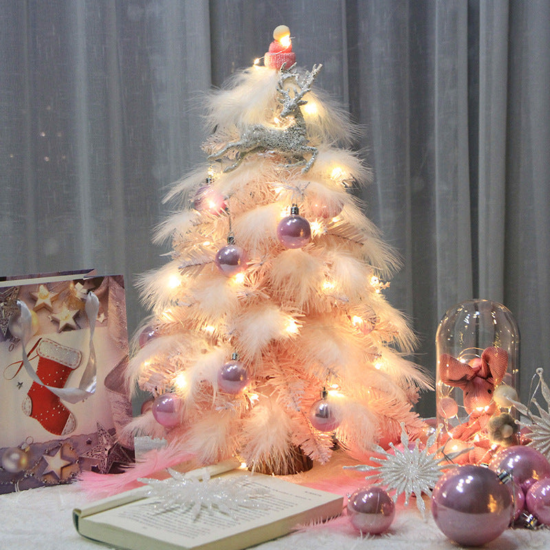 Pink Feather Christmas Tree Decoration
