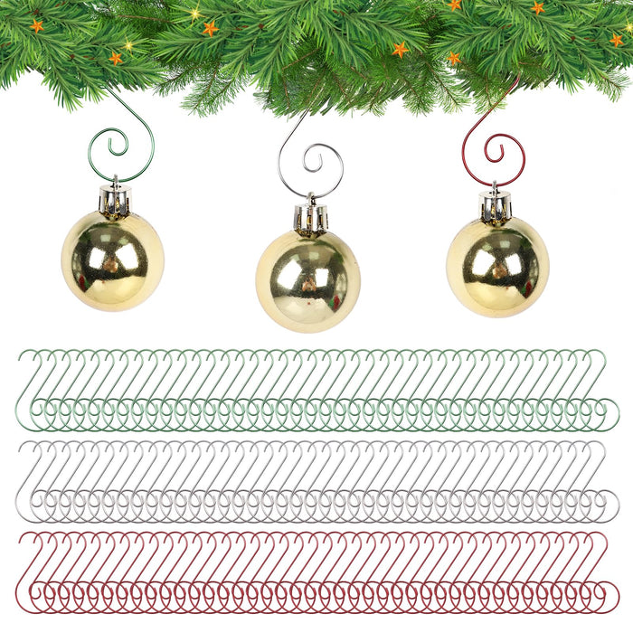 120 Christmas Ornament Hooks — Mixed Colors