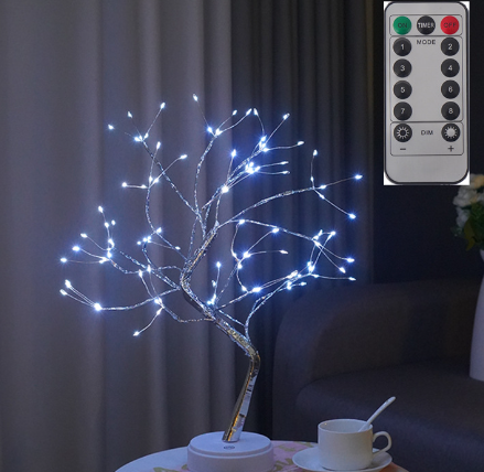 Fairy light tree, white-light version shown